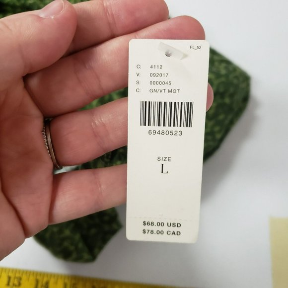 Anthropologie Womens Green Motif Draped T-Shirt Size L Short Sleeve Modal - Picture 5 of 12